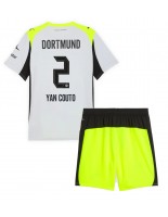 Borussia Dortmund Yan Couto #2 Venkovní dres pro děti 2025-26 Krátký Rukáv (+ trenýrky)
